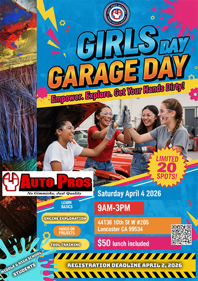Girls Day Garage Day Flyer | Auto Pros