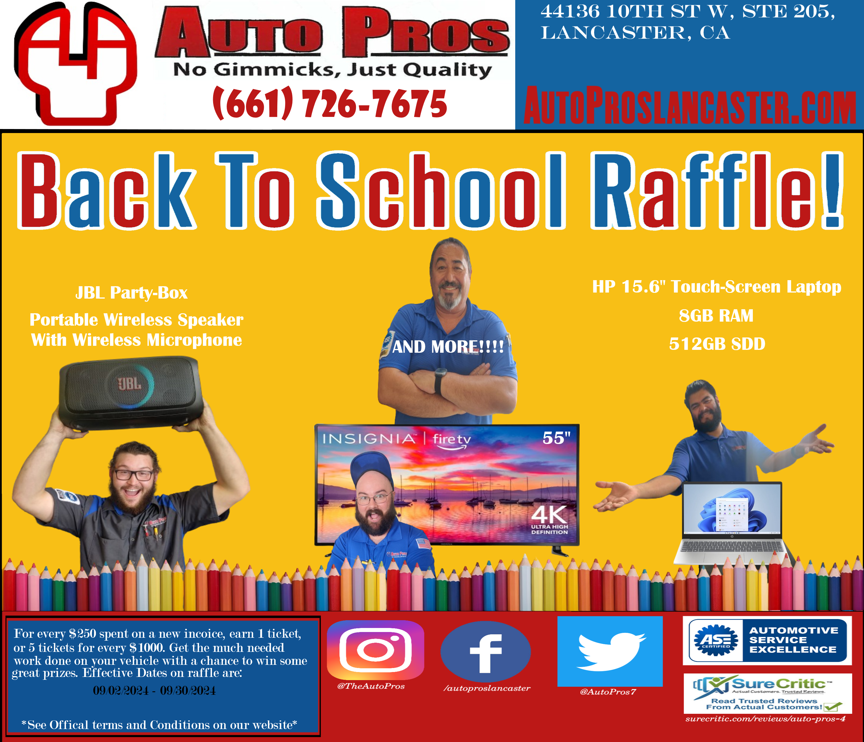 September Raffle | Auto Pros